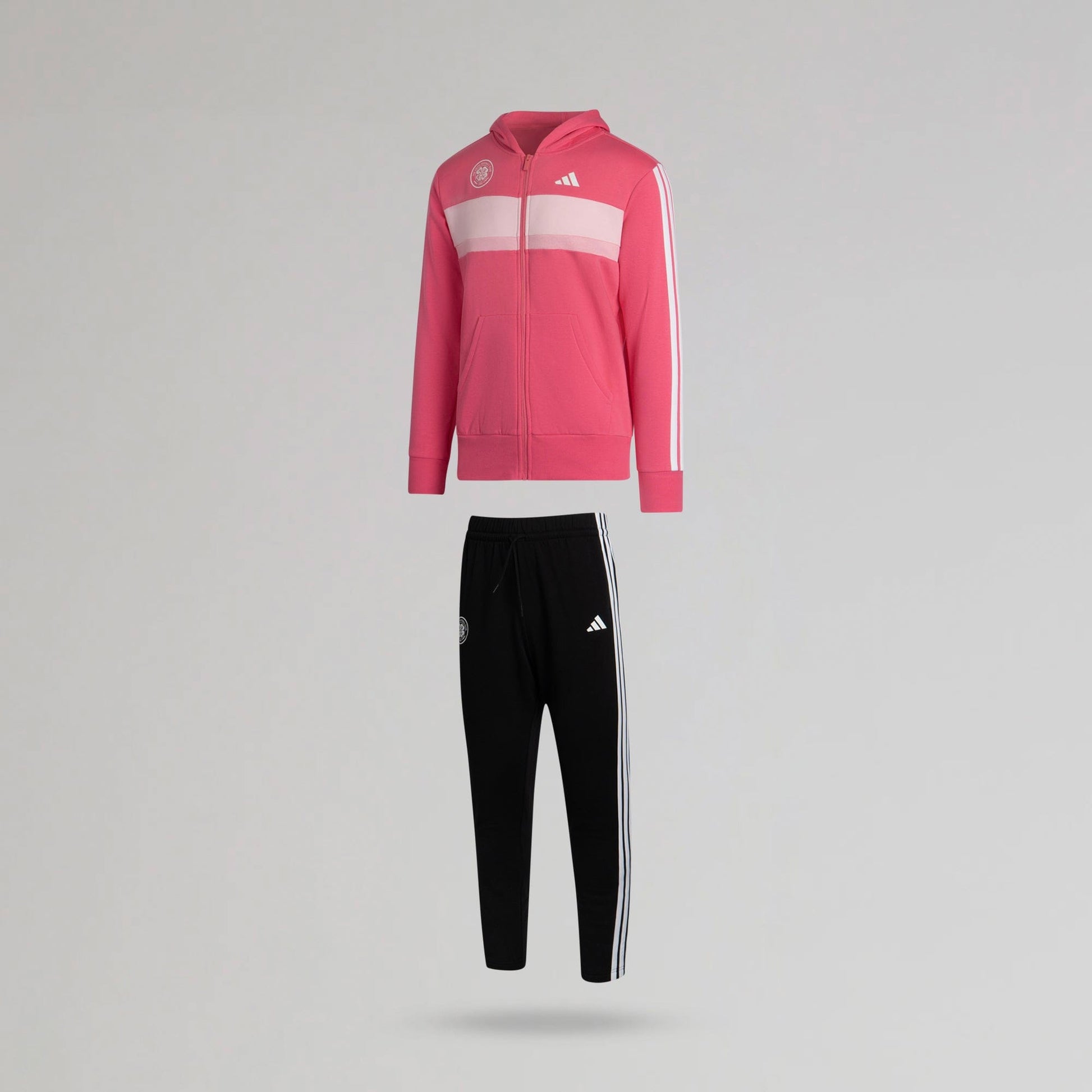 adidas Celtic Junior Pink Tracksuit