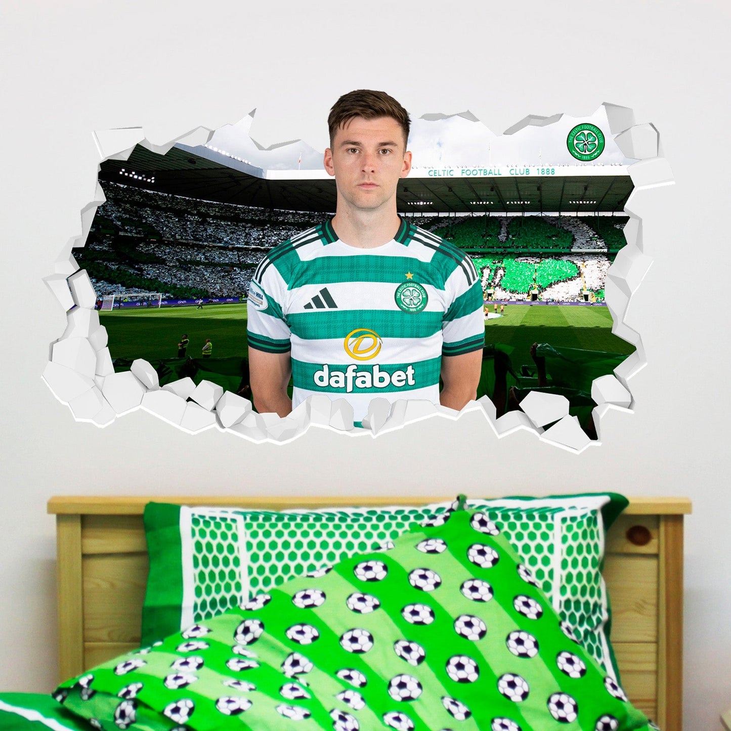 Celtic 2025/26 Kieran Tierney Broken Wall Sticker