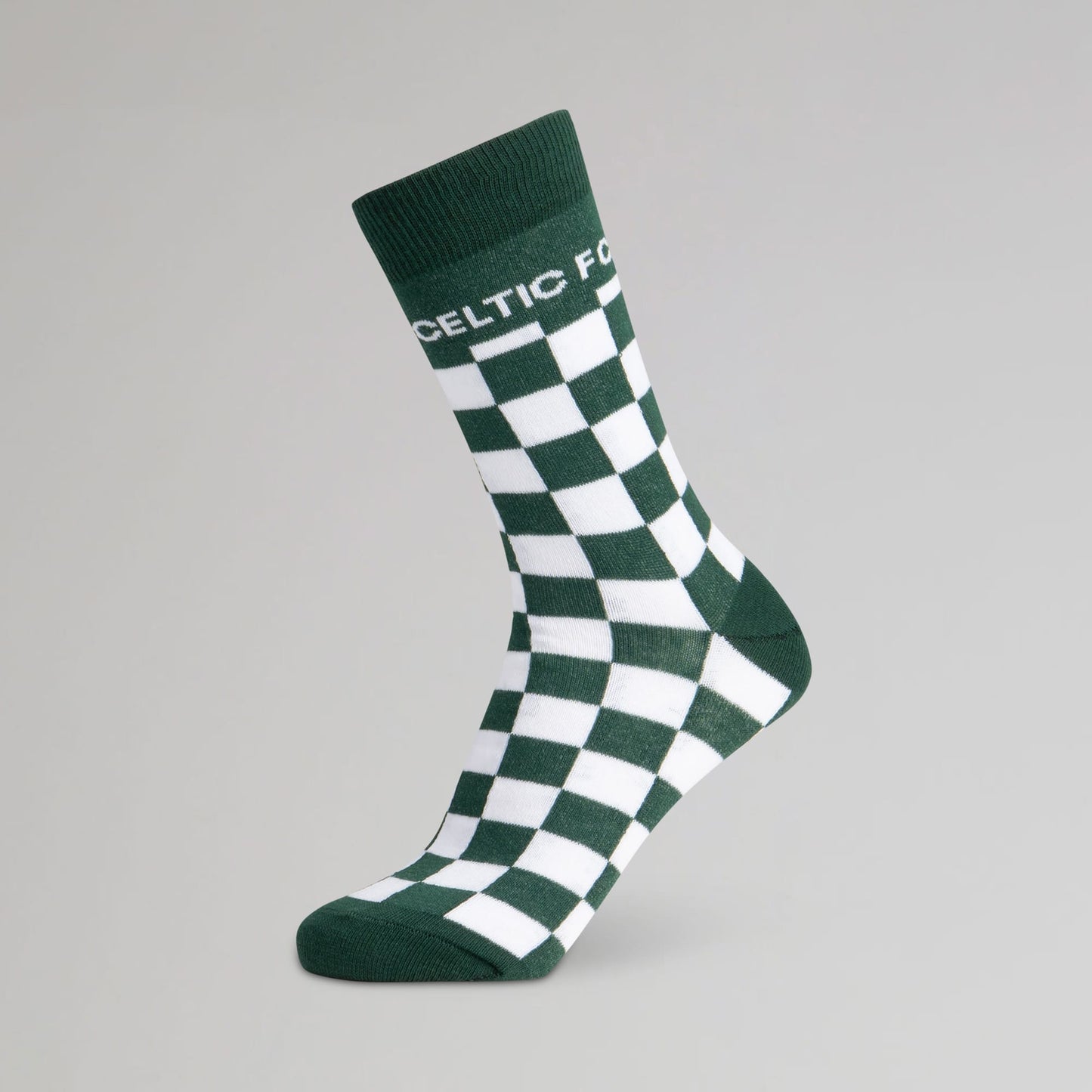 Celtic Checkerboard Print Green Socks