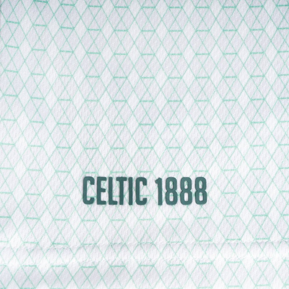 Celtic Clover White Print Polo Shirt