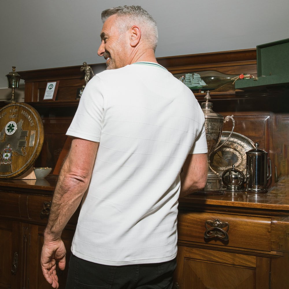 Celtic Clover White Stripe T-Shirt