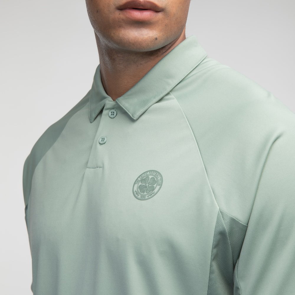 Celtic Crest Panel Poly Polo Shirt