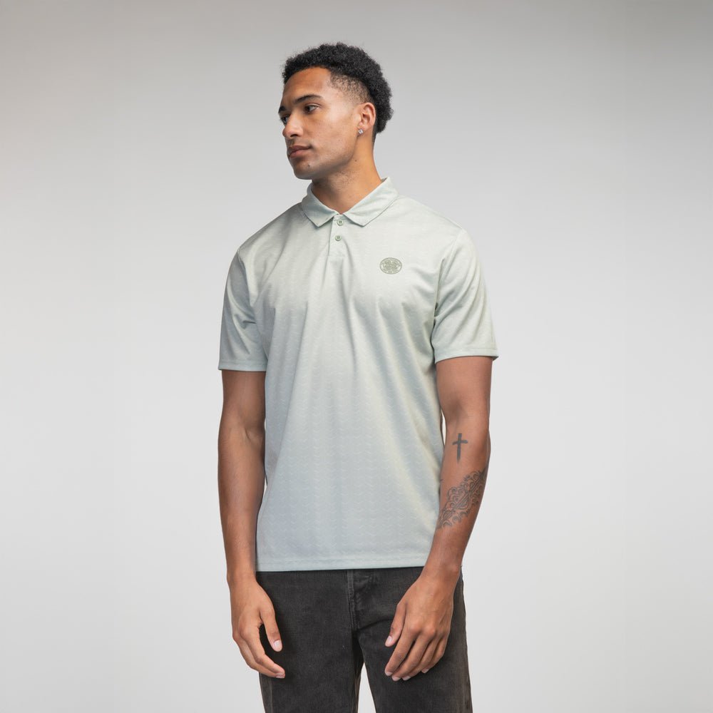 Celtic Crest Patterned Poly Polo Shirt