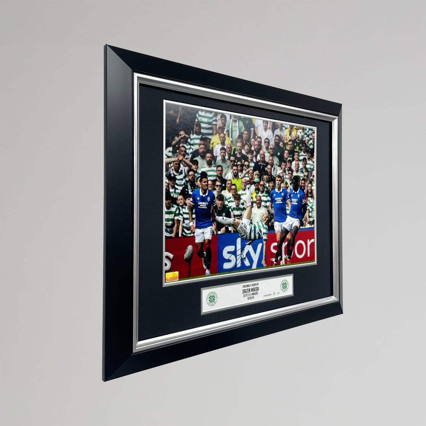 Celtic Daizen Maeda Overhead Kick Signed Print in Colour