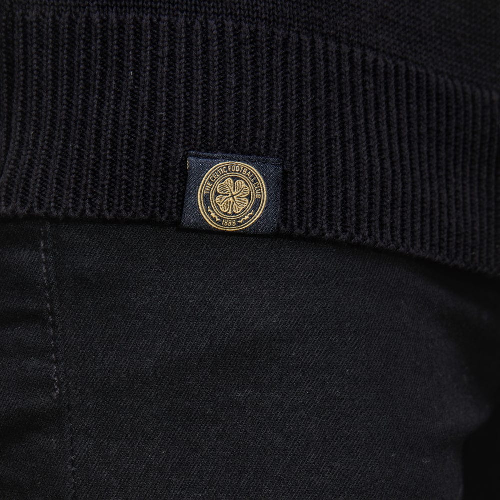 Celtic Henrik Larsson Black Knitted Quarter Zip