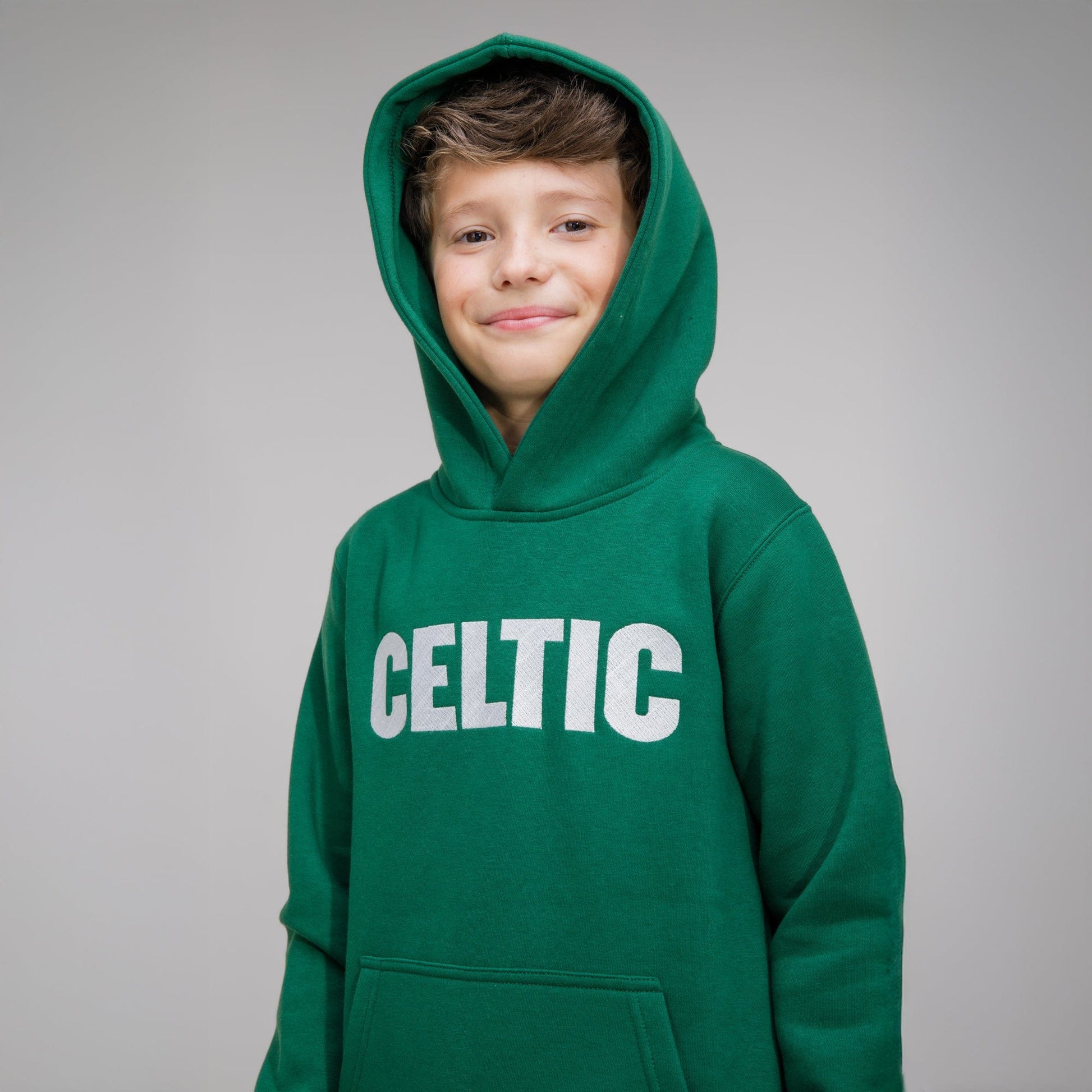 Celtic Junior Green Text Hoodie