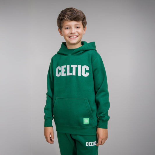 Celtic Junior Green Text Hoodie