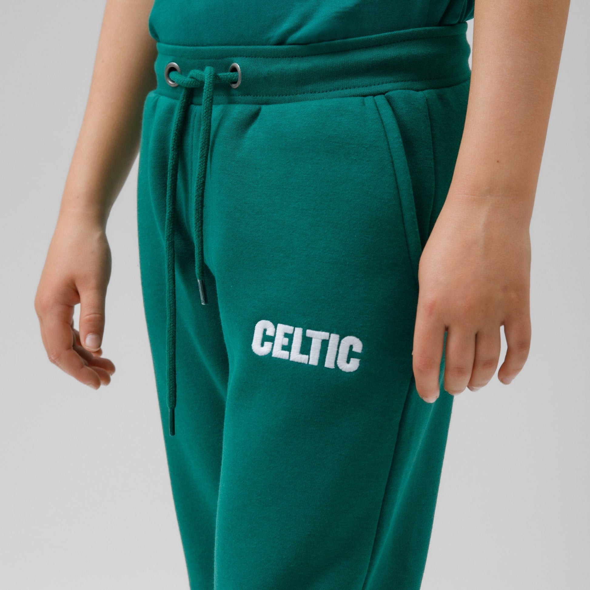 Celtic Junior Green Text Joggers