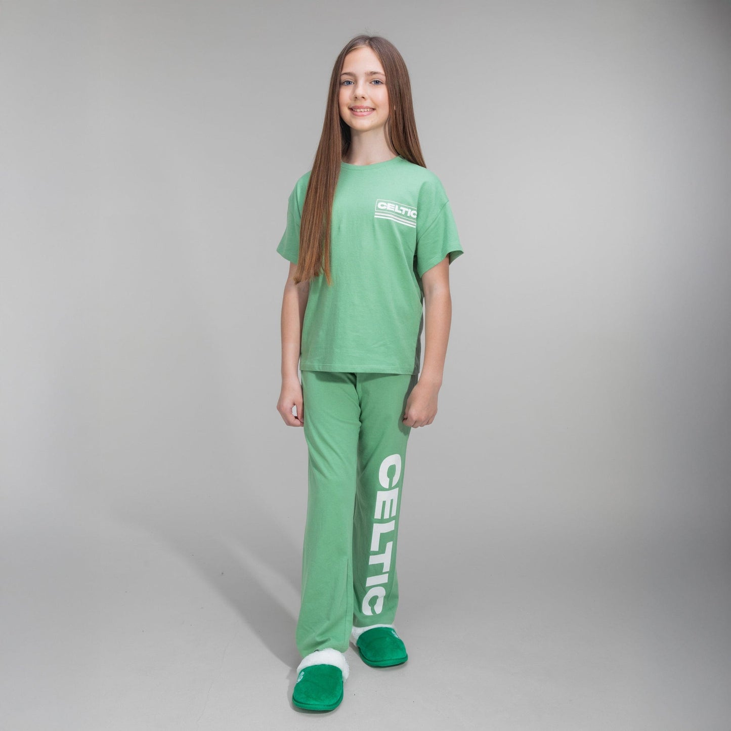 Celtic Junior Pink Trouser Pyjamas