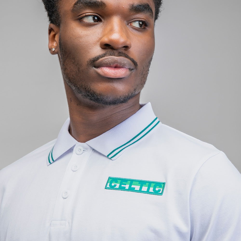 Celtic Text Tipped Polo Shirt