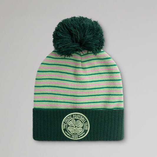 Celtic Women's Striped Pom Pom Beanie