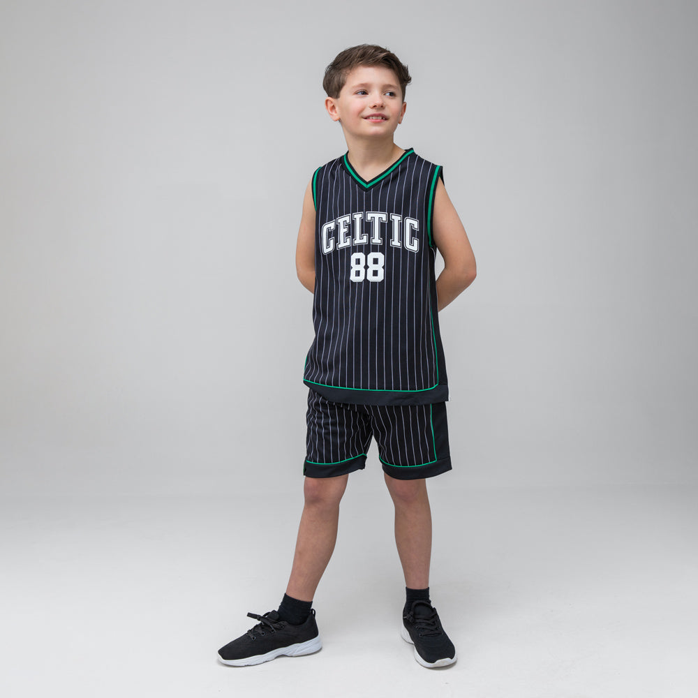 Celtic Junior Nadelstreifen-Basketballshorts