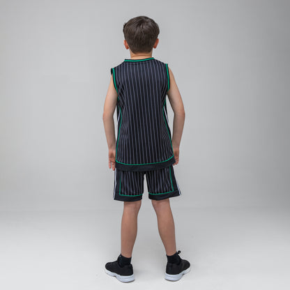 Celtic Junior Nadelstreifen-Basketballshorts