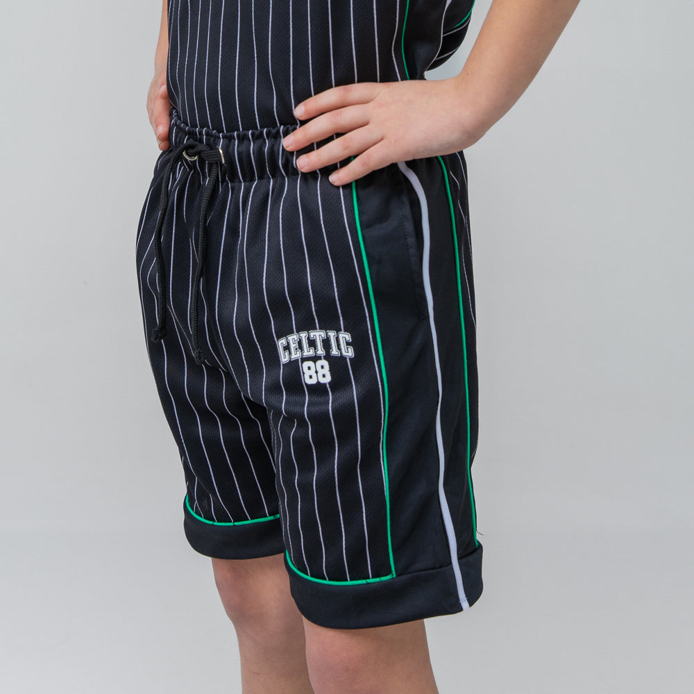 Celtic Junior Nadelstreifen-Basketballshorts