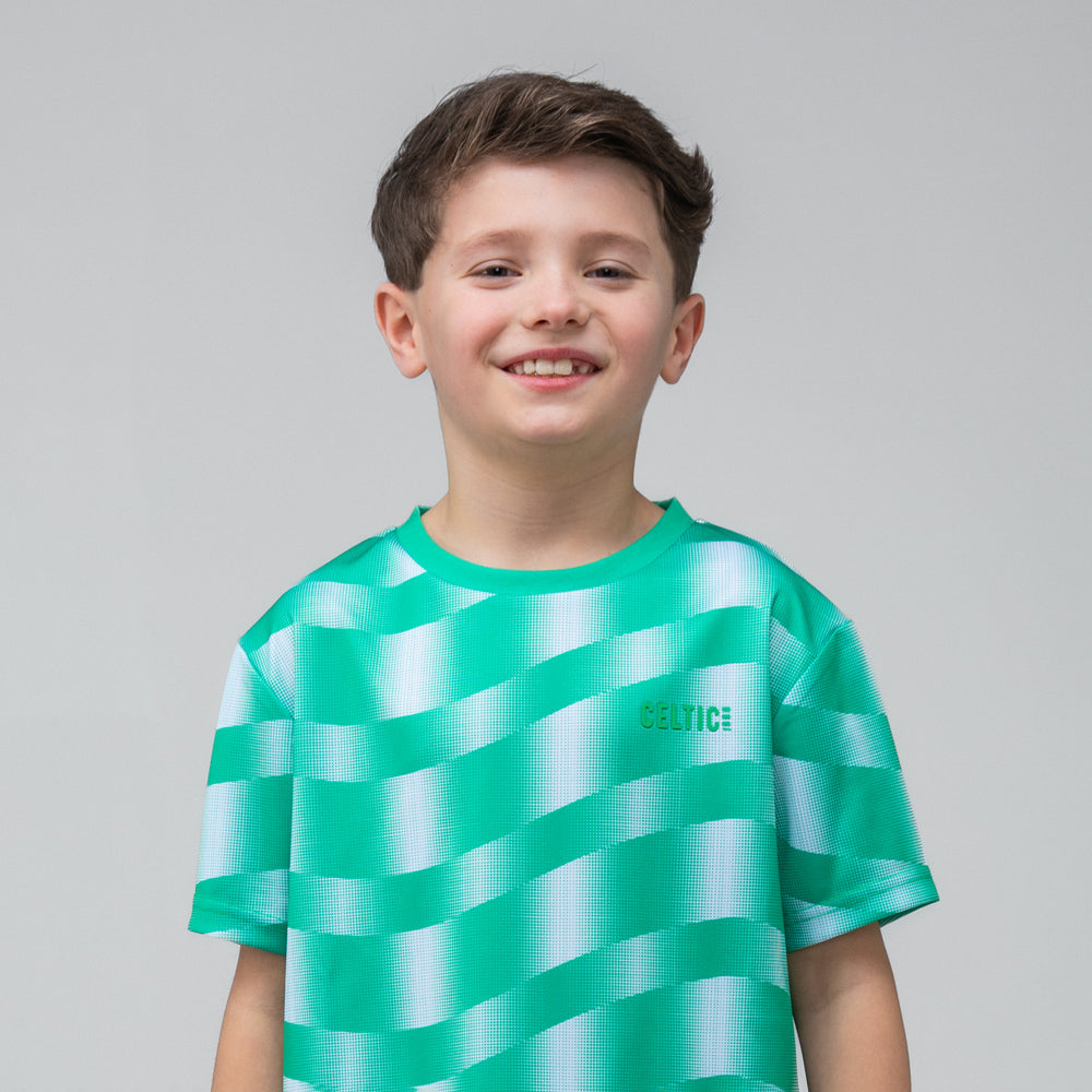 Celtic Junior Wavy Stripe T-Shirt