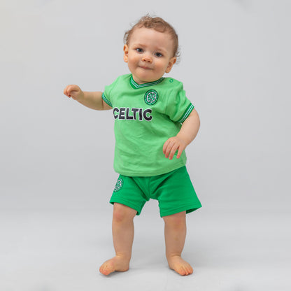 Celtic 1984/86 Retro Kit T-Shirt und Shorts-Set für Kleinkinder