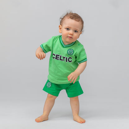 Celtic 1984/86 Retro Kit T-Shirt und Shorts-Set für Kleinkinder