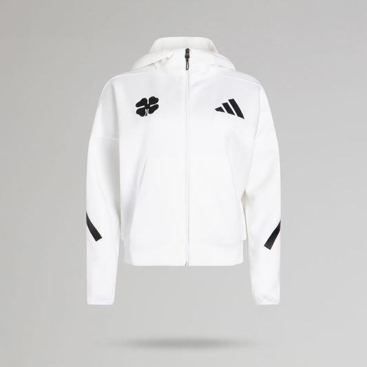 adidas Celtic Women's Z.N.E. White Zip Hoodie