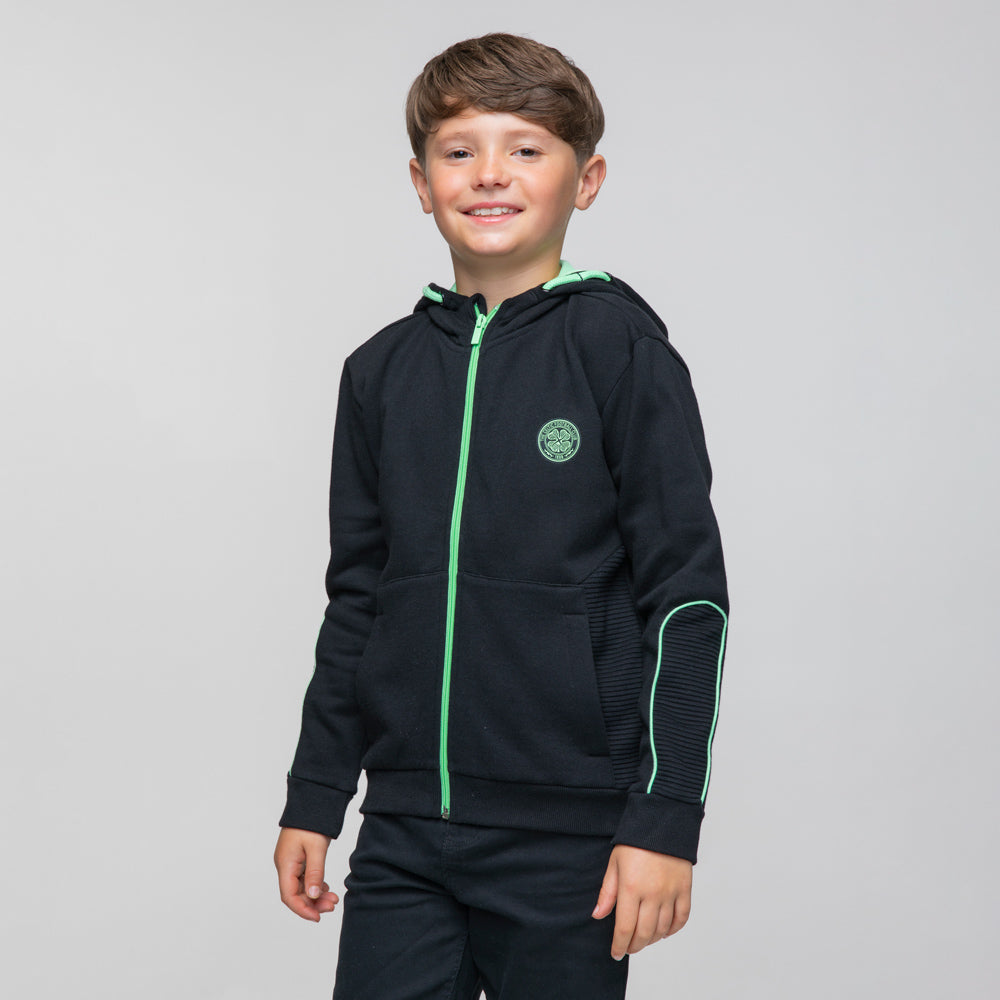 Celtic Junior Kapuzenpullover mit durchgehendem Reißverschluss