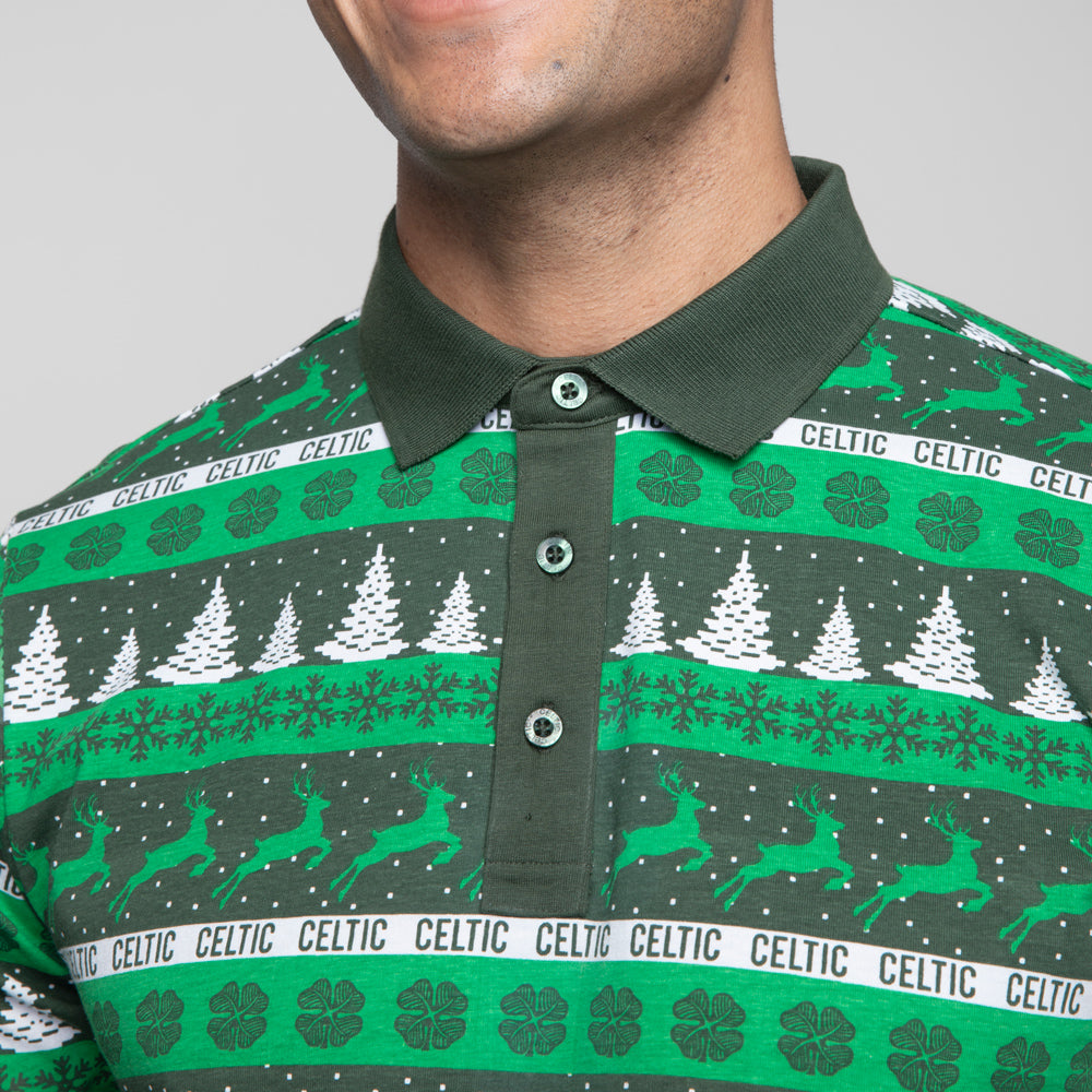 Keltisches Weihnachts-Poloshirt für Erwachsene