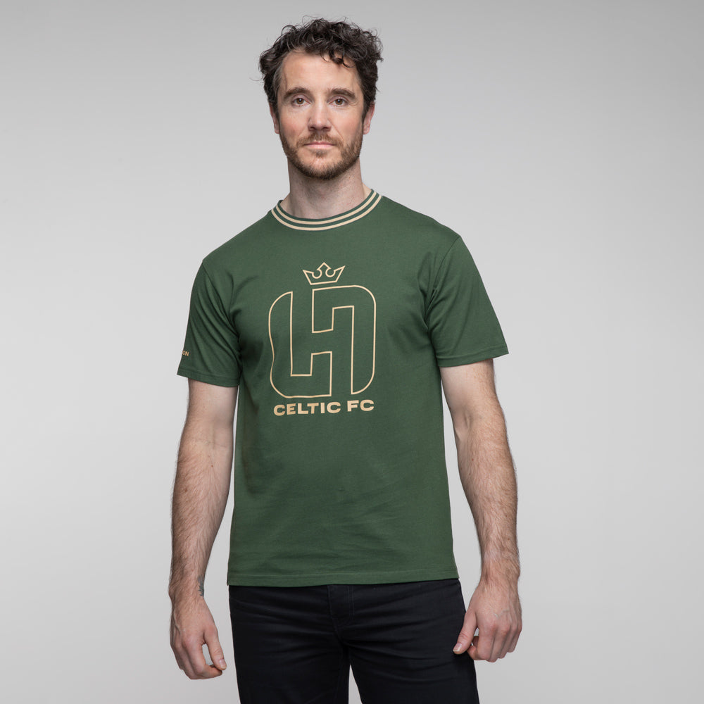 Celtic – Henrik Larsson – Grünes Grafik-T-Shirt