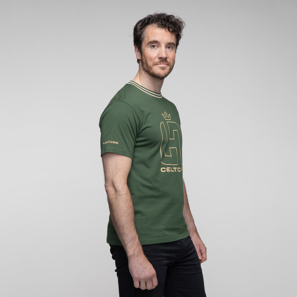 Celtic – Henrik Larsson – Grünes Grafik-T-Shirt