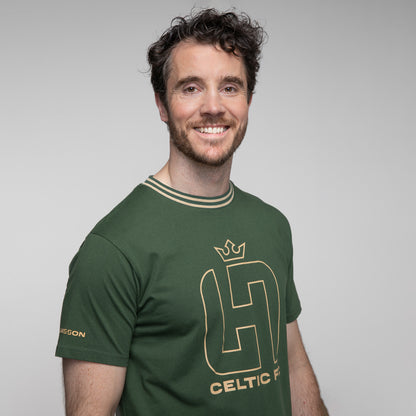 Celtic – Henrik Larsson – Grünes Grafik-T-Shirt