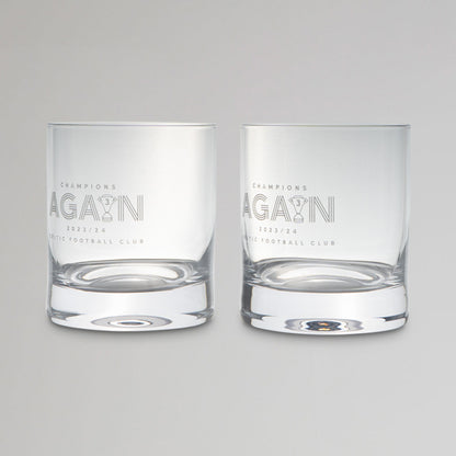 Celtic 23/24 Champions Set of 2 Whisky Glasses