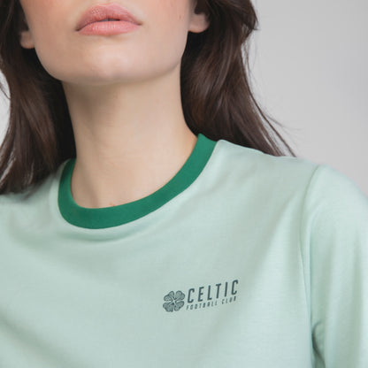 Keltisches Kleeblatt Mintgrünes T-Shirt für Damen