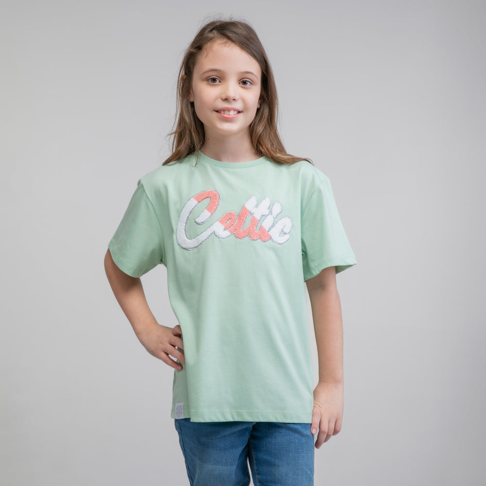 Celtic Junior Bouclé-Text-T-Shirt