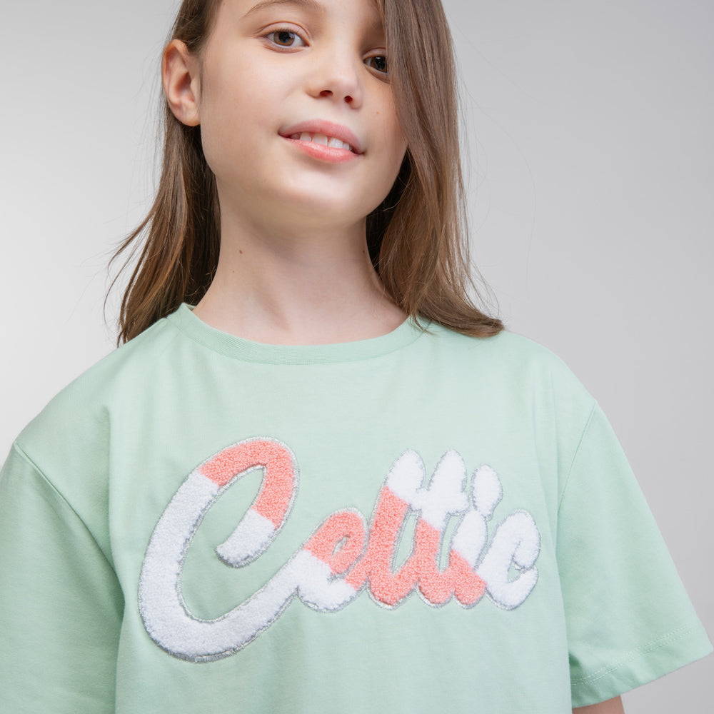 Celtic Junior Bouclé-Text-T-Shirt