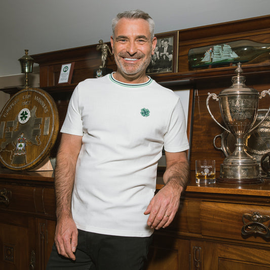 Celtic Clover White Stripe T-Shirt