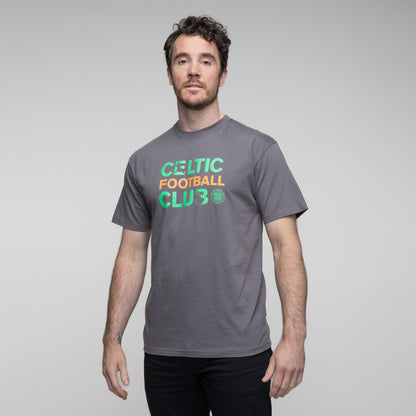 T-Shirt mit Celtic-Football-Club-Schriftzug in Dunkelgrau