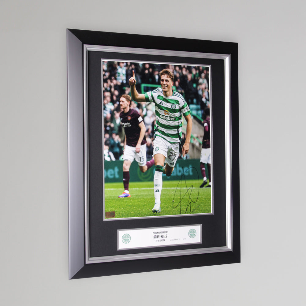 Celtic 24/25 Arne Engels v Hearts Signed Print