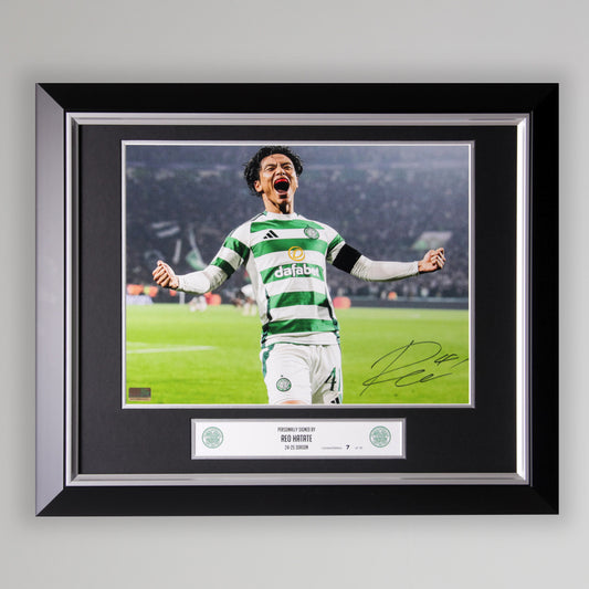 Celtic 24/25 Reo Hatate v RB Leipzig Signed Print