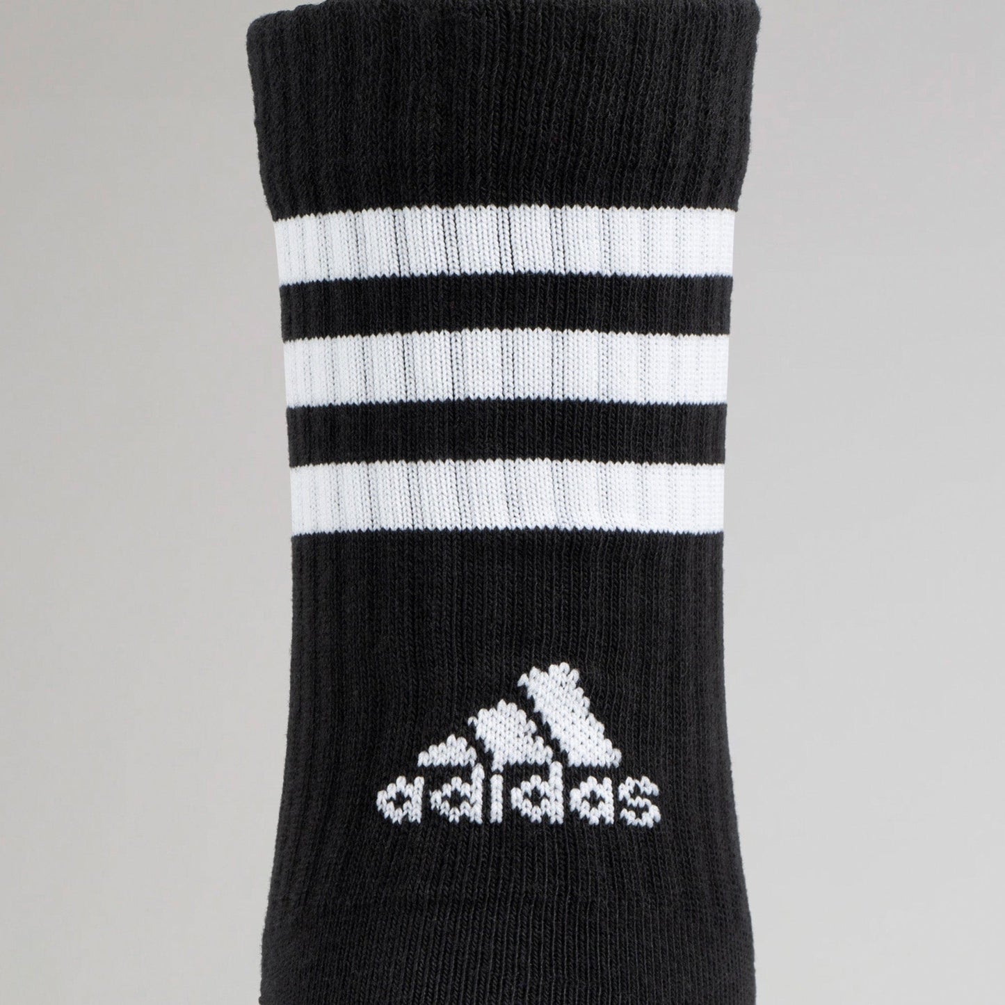 Adidas 3-Stripes Cushioned Crew Socks Black 2 Pairs