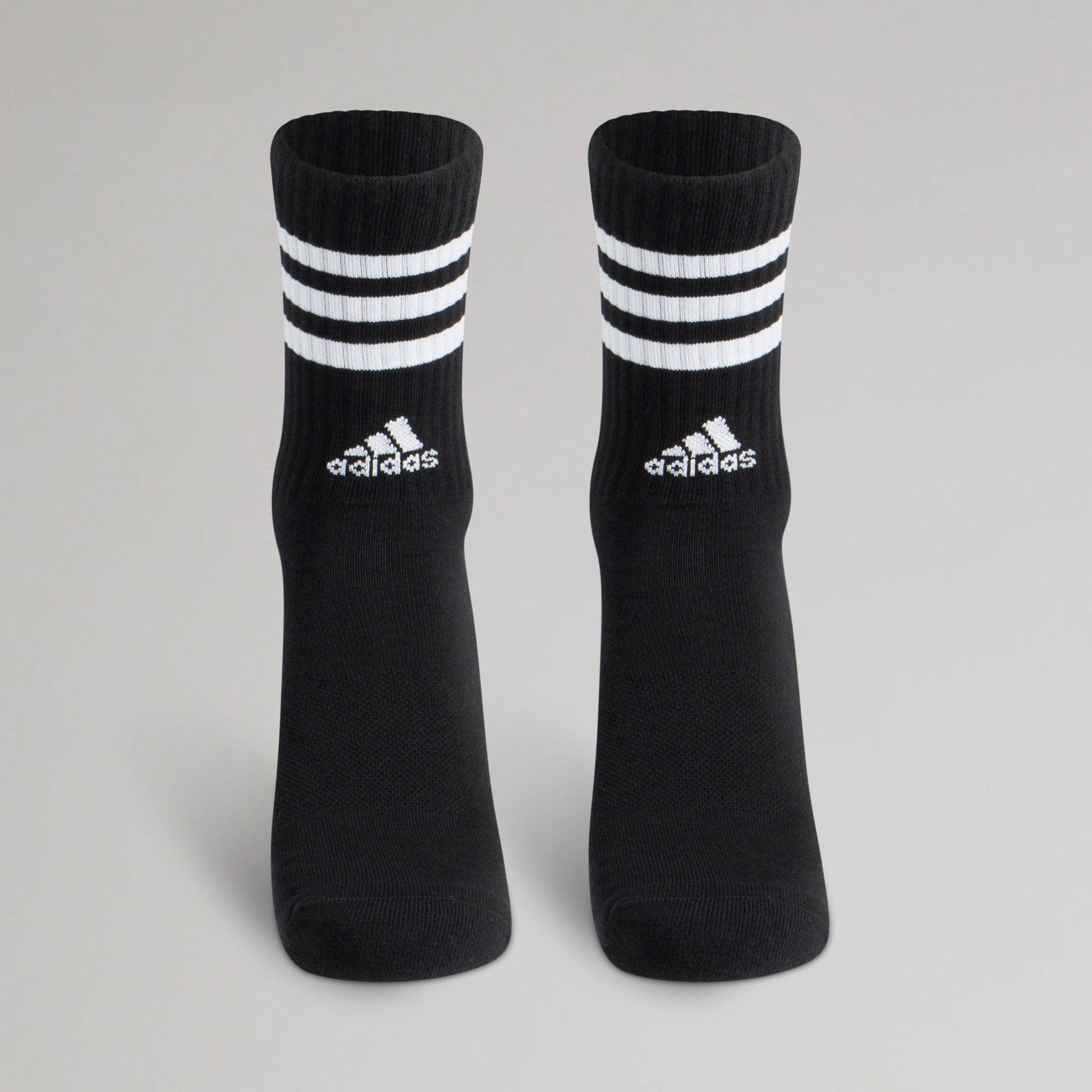 Adidas 3-Stripes Cushioned Crew Socks Black 2 Pairs