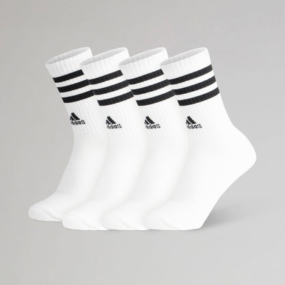 Adidas 3-Stripes Cushioned Crew Socks White 2 Pairs