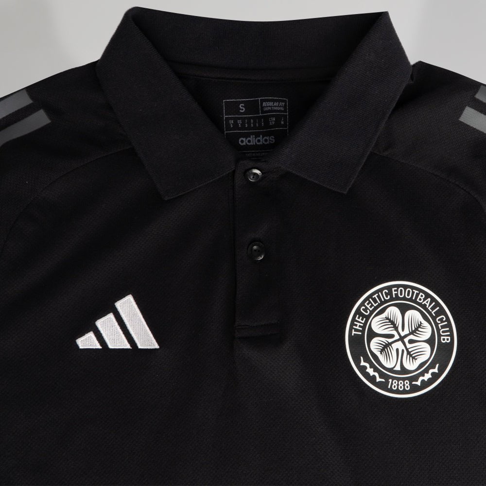 adidas Celtic 2024/25 Black Polo Shirt