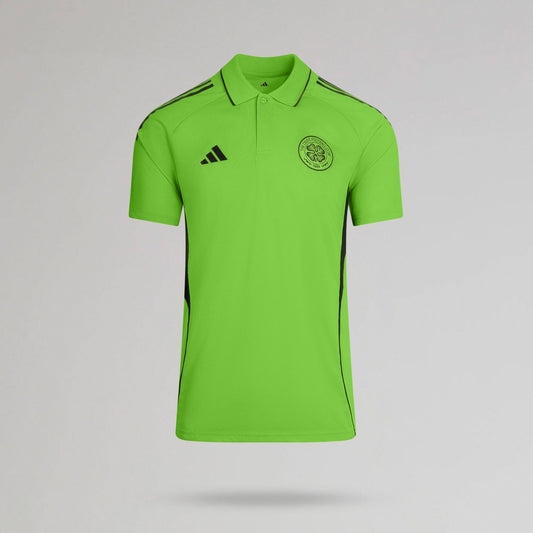 adidas Celtic 2025/26 Green and Black Training Polo Shirt