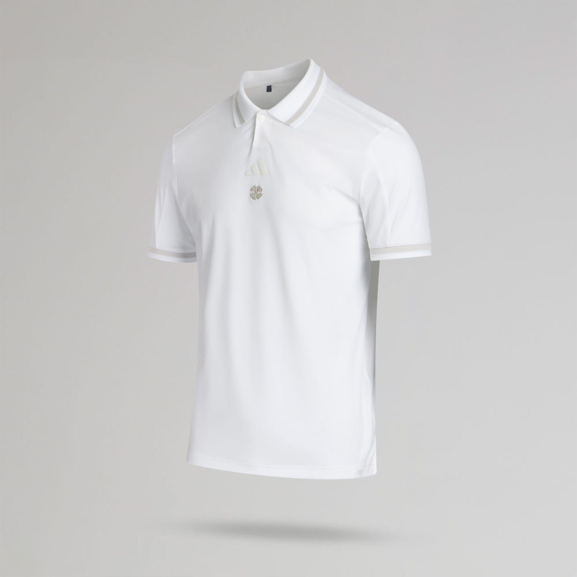 adidas Celtic Golf Beyond The Course Vent Twistknit White Polo Shirt