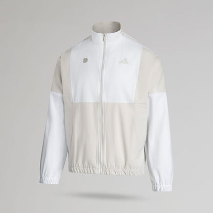 adidas Celtic Golf Beyond Twistweave Full Zip White & Beige Windbreaker