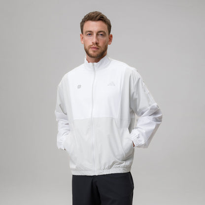 adidas Celtic Golf Beyond Twistweave Full Zip White & Beige Windbreaker