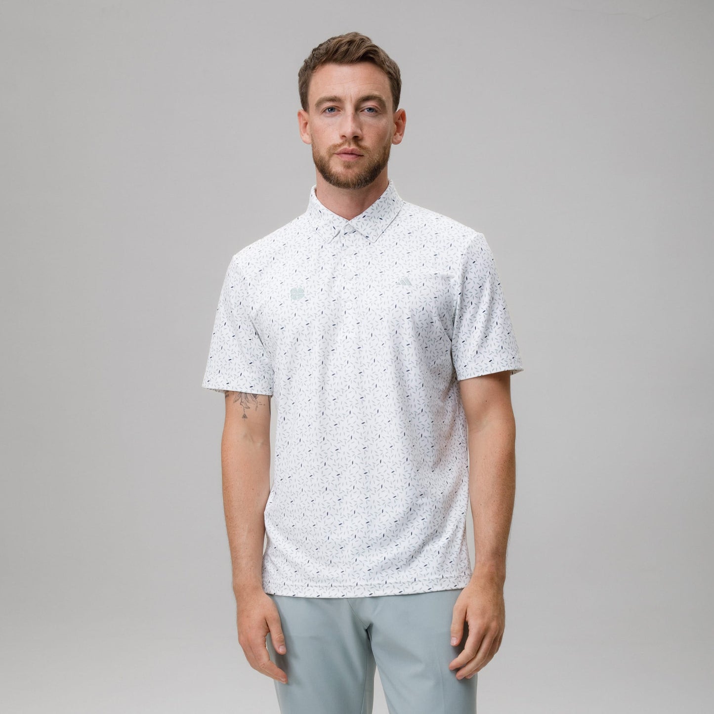 adidas Celtic Golf Ultimate365+ Soft Print White Polo Shirt