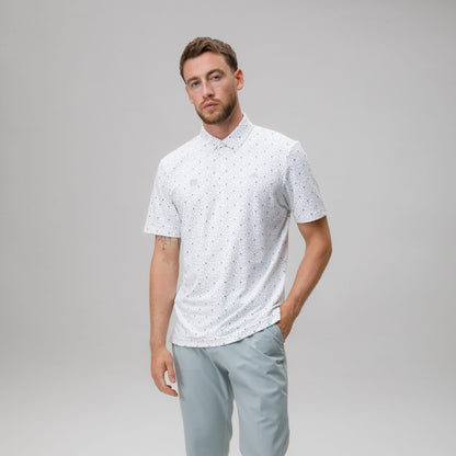 adidas Celtic Golf Ultimate365+ Soft Print White Polo Shirt
