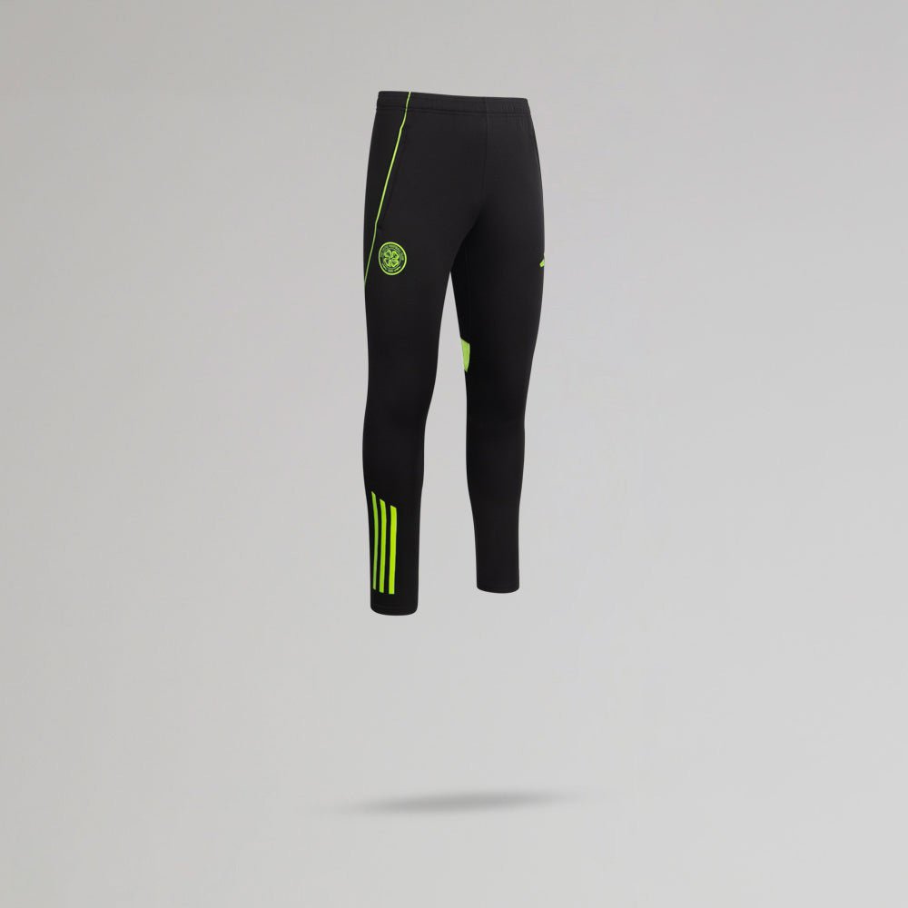 adidas Celtic Junior 2025/26 Black and Neon Green Training Pants