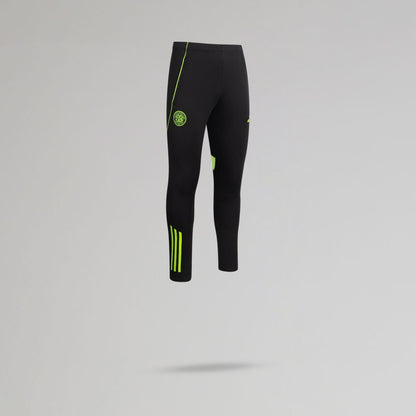 adidas Celtic Junior 2025/26 Black and Neon Green Training Pants