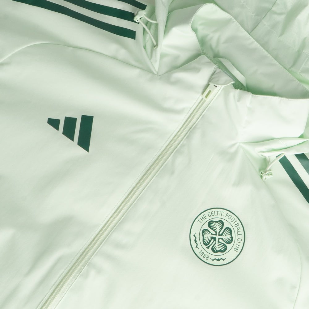 adidas Celtic Junior 2025/26 Mint Green All Weather Jacket