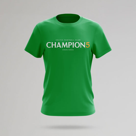 Celtic 2025/26 Champions Adults T-Shirt