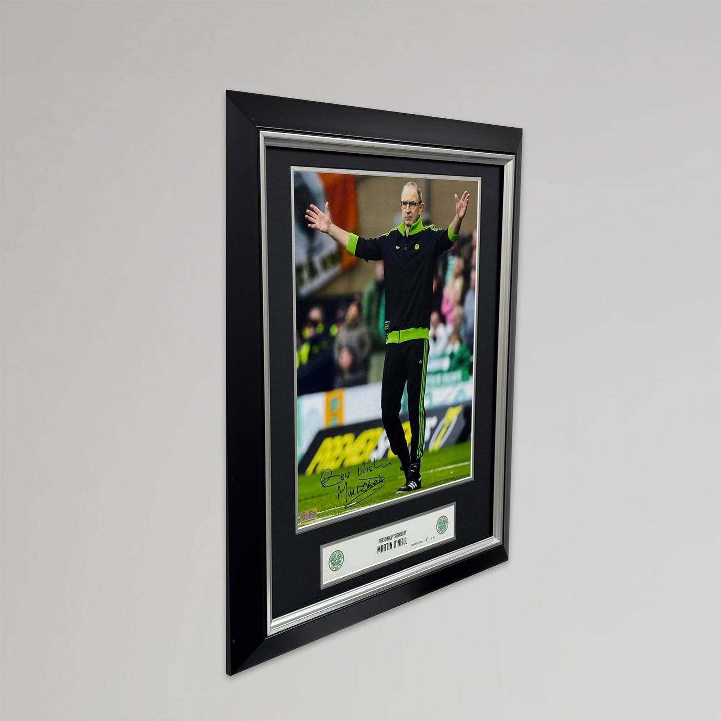 Celtic 2025/26 Martin O'Neill Signed Framed Print